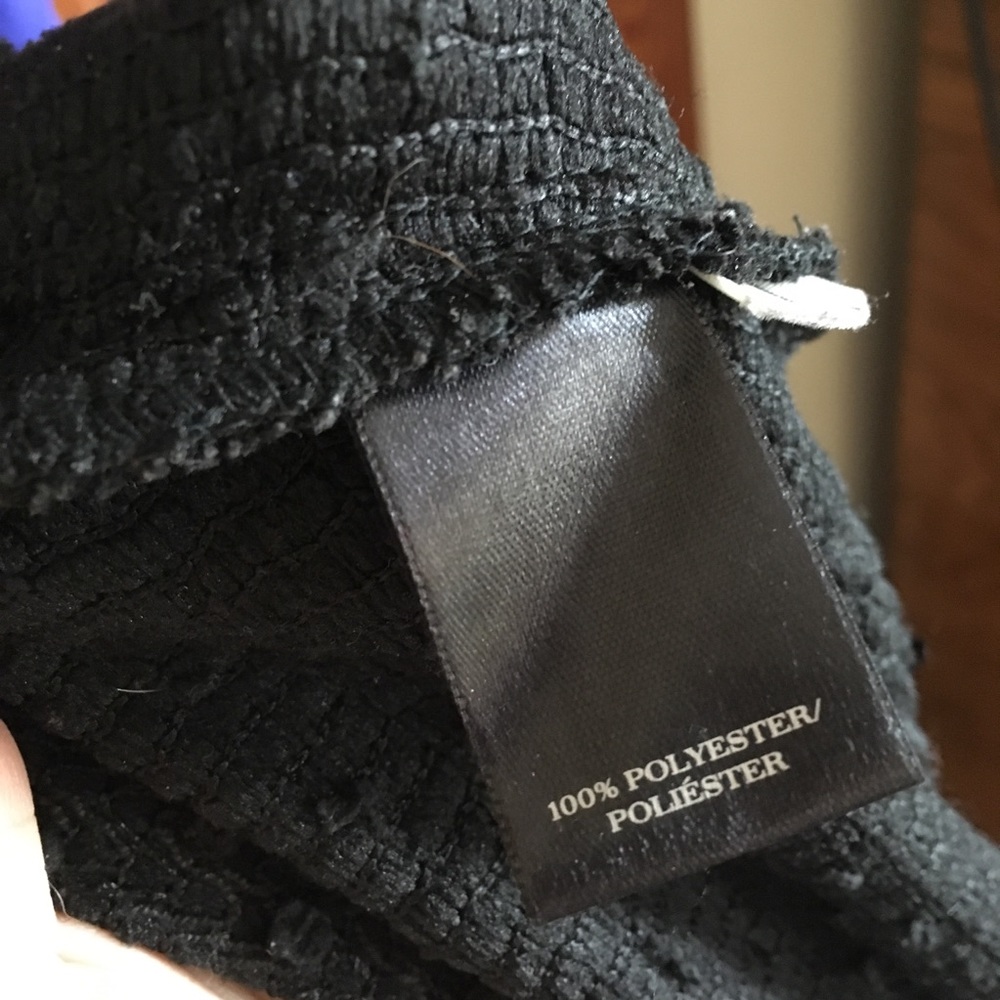 Ann Taylor black sparkle tweed tank shell top - Picture 3 of 6